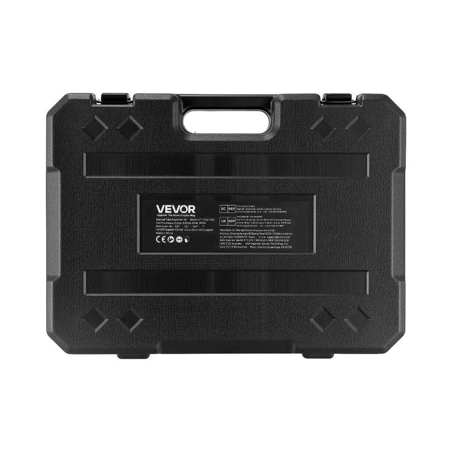 VEVOR PEX Pipe Expander Tool Kit, Manual Tubing Expansion Tool for 3/8", 1/2", 3/4", 1" PEX Pipes - with 4 Expanding Heads, Pipe Cutter Carrying Case for Radiant Heating Water Plumbing System