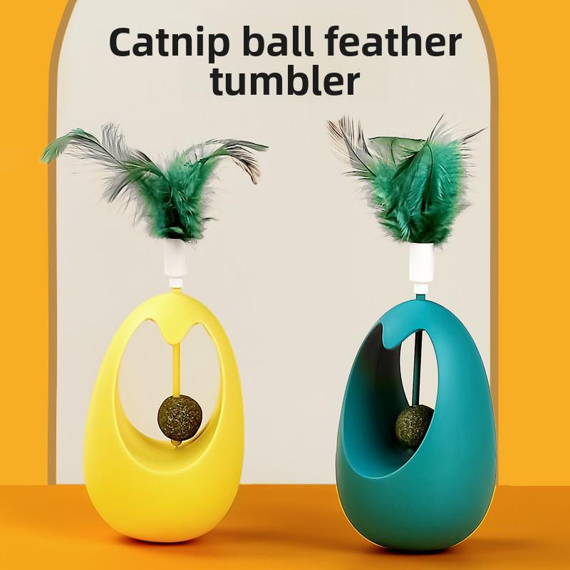 Interactive Catnip Mint Ball - Natural Catnip Lollipop for Chewing & Playing - Crunchy Dental Toy for Teeth Cleaning - Durable & Fun Cat Teething Toy for All Ages