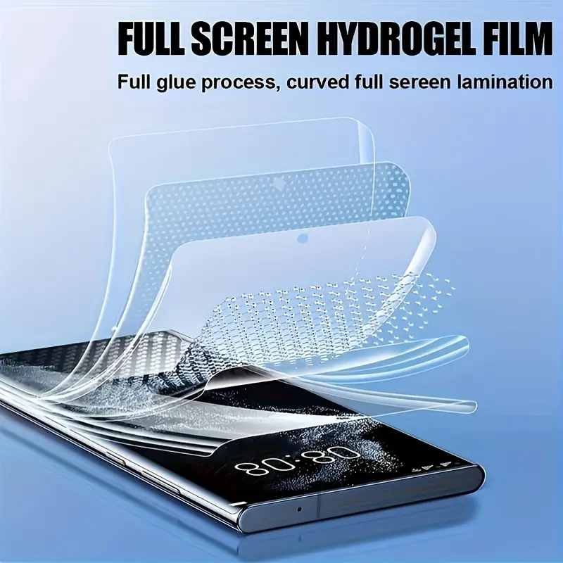4-piece high-definition hydrogel screen protector for iPhone 15 Pro Max/15 Plus/15 Pro/15 - Full coverage, ultra-thin, anti-fingerprint, scratch-resistant, smooth touch, device safety, seamless fit, full edge coverage, high-quality protection, durable mat