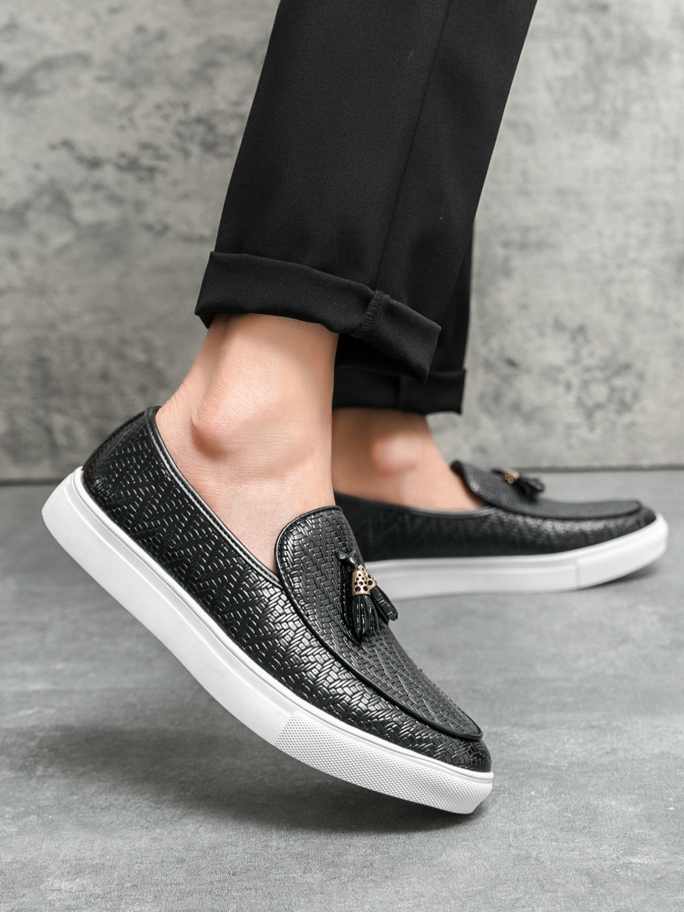 Men's Fashionable Plain Color Slip-on Loafers, Low Top Loafers, Casual Comfortable Flat Shoes for Daily Wear, Lightweight Breathable Shoes for All Seasons, Boy