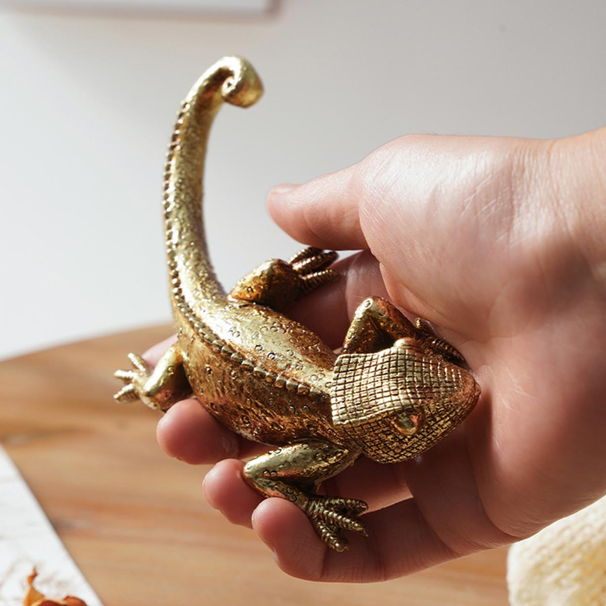 European Style Lizard Wall Hanging Decor, Vintage Resin Craft, Handmade Home Wall Decoration, Wall Mounted Decoration, 1 Piece