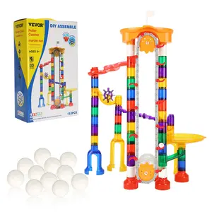 【DealsForYouDays】VEVOR Marble Run Set, 153 PCS with Motorized Elevator, with 30 Plastic Marbles, Marble Maze Building Block Brain Game, Educational Learning Race Track STEM Toys, for Kids, Boys, Girls Ages 3+ Years