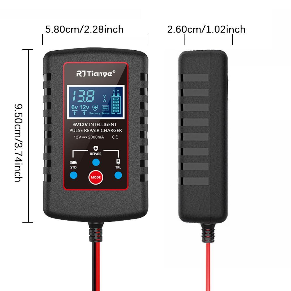 Smart Battery Charger, 1 Count Multipurpose 6V 12V Automatic Float Charger, Car Battery Charger, Car Body Repair Tool