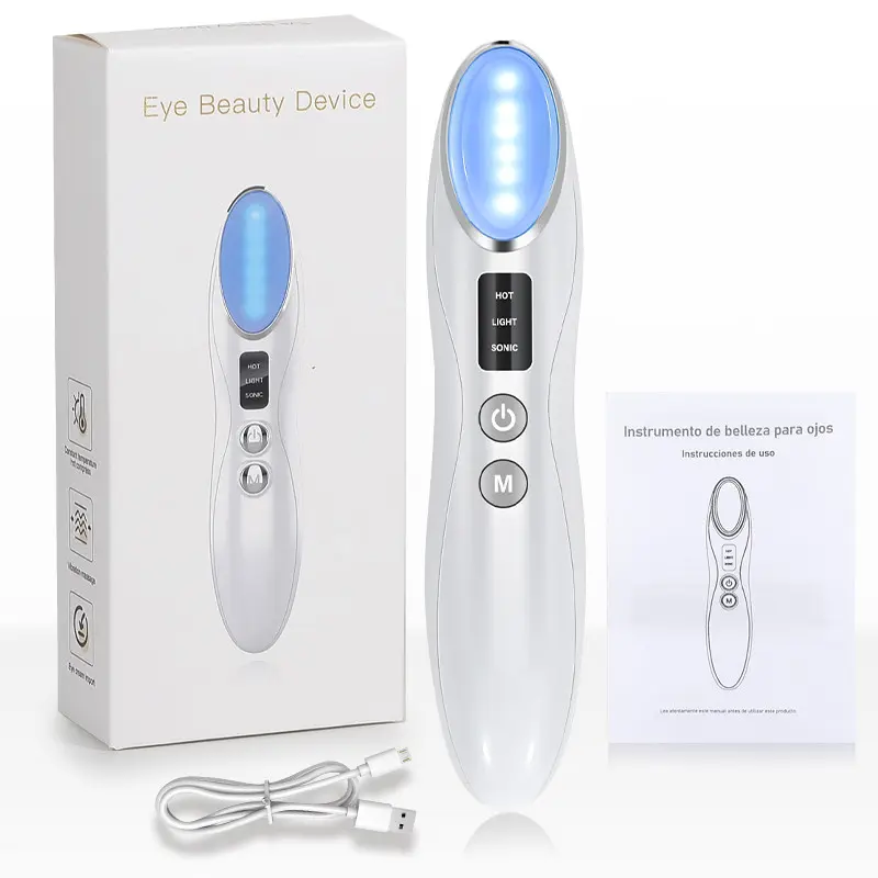 3 in 1 Eye Care Beauty Device Facial Massager LED Photon Light Wand for Relax Eye Skincare Tool