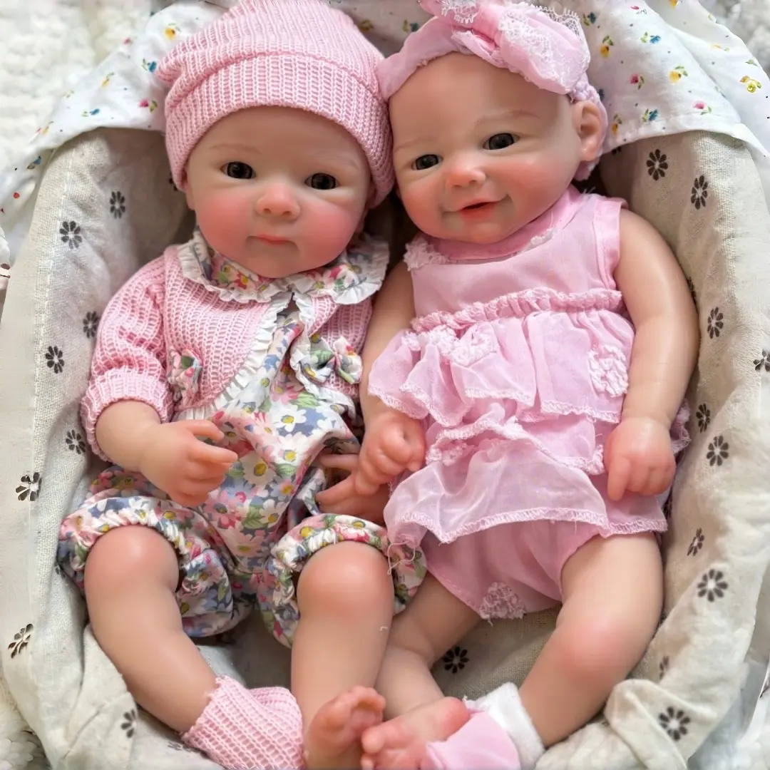 Otarddolls 1PC Open Mouth Design Reborn Doll 13Inches Solid Silicone Girl Doll With Hand Painted Skin Realistic Silicone Texture Squishy Waterproof Rebirth Doll Perfect As Birthday Gifts