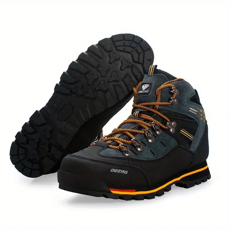 Men's Lace-Up Rubber EVA Hiking Boots - Casual Sports Outdoor Mountain Climbing Shoes, Top Quality Snow-Ready Footwear