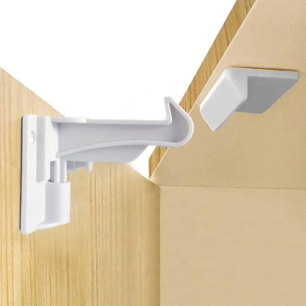 10 Pack White Child Cabinet Safety Locks, Baby Proofing Locks for Cabinets, Drawers, Appliances, No Drilling Easy Installation, Ideal for Toddlers and Babies
