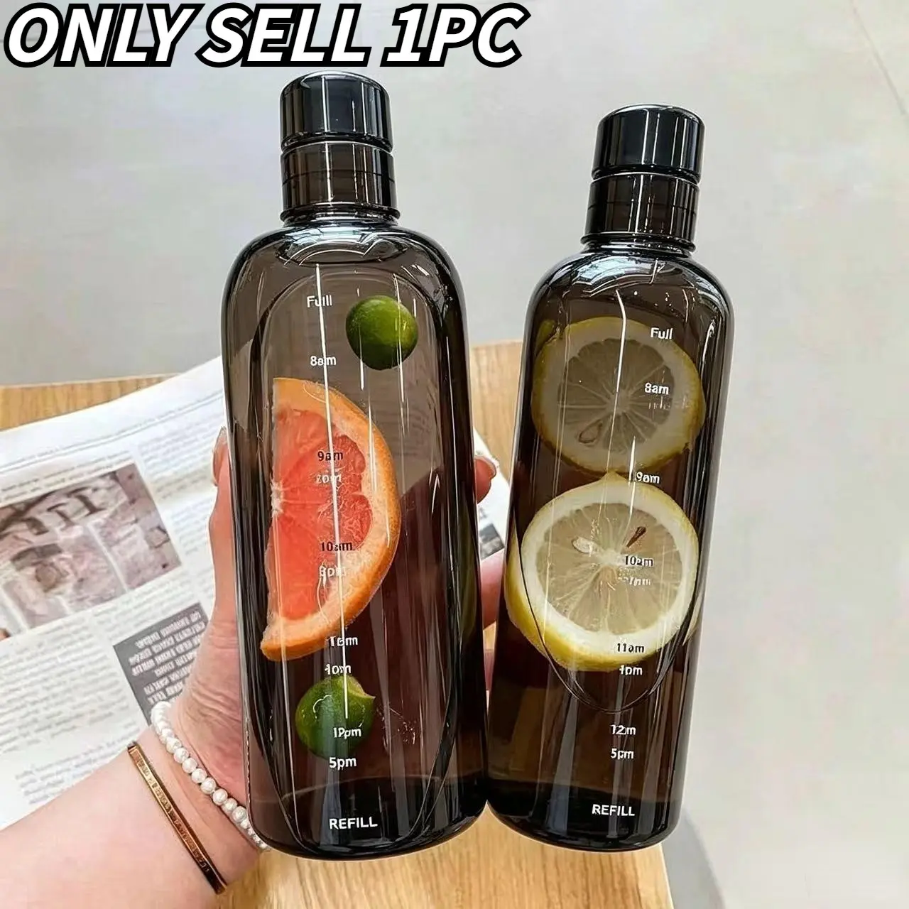 Large Capacity Measuring Water Bottle, 500ML/700ML with Time Scale, Leak-Proof Ppsu Cup with Lid, Ideal for Travel and Outdoor Use