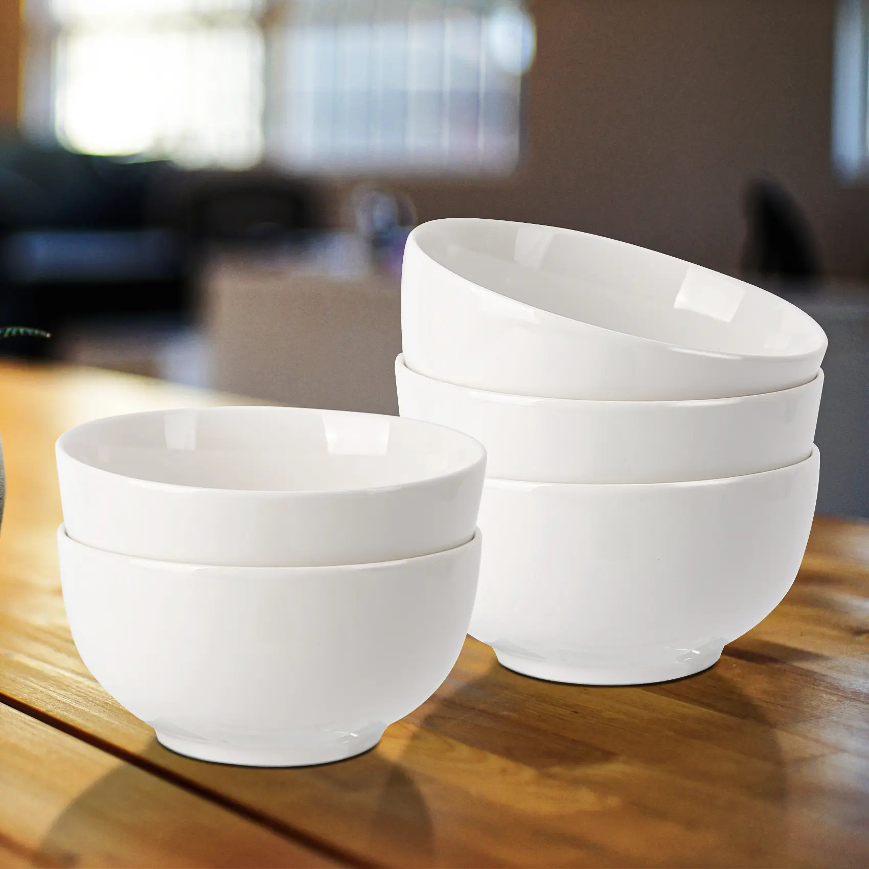 Basic Ceramic Dinner Bowls Set, 8 Pack 4.5in Small Serving Bowls, Heat Resistant for Microwave and Dishwasher, Multipurpose for Condiments, Rice and Desserts, Household Apartment Dinnerware