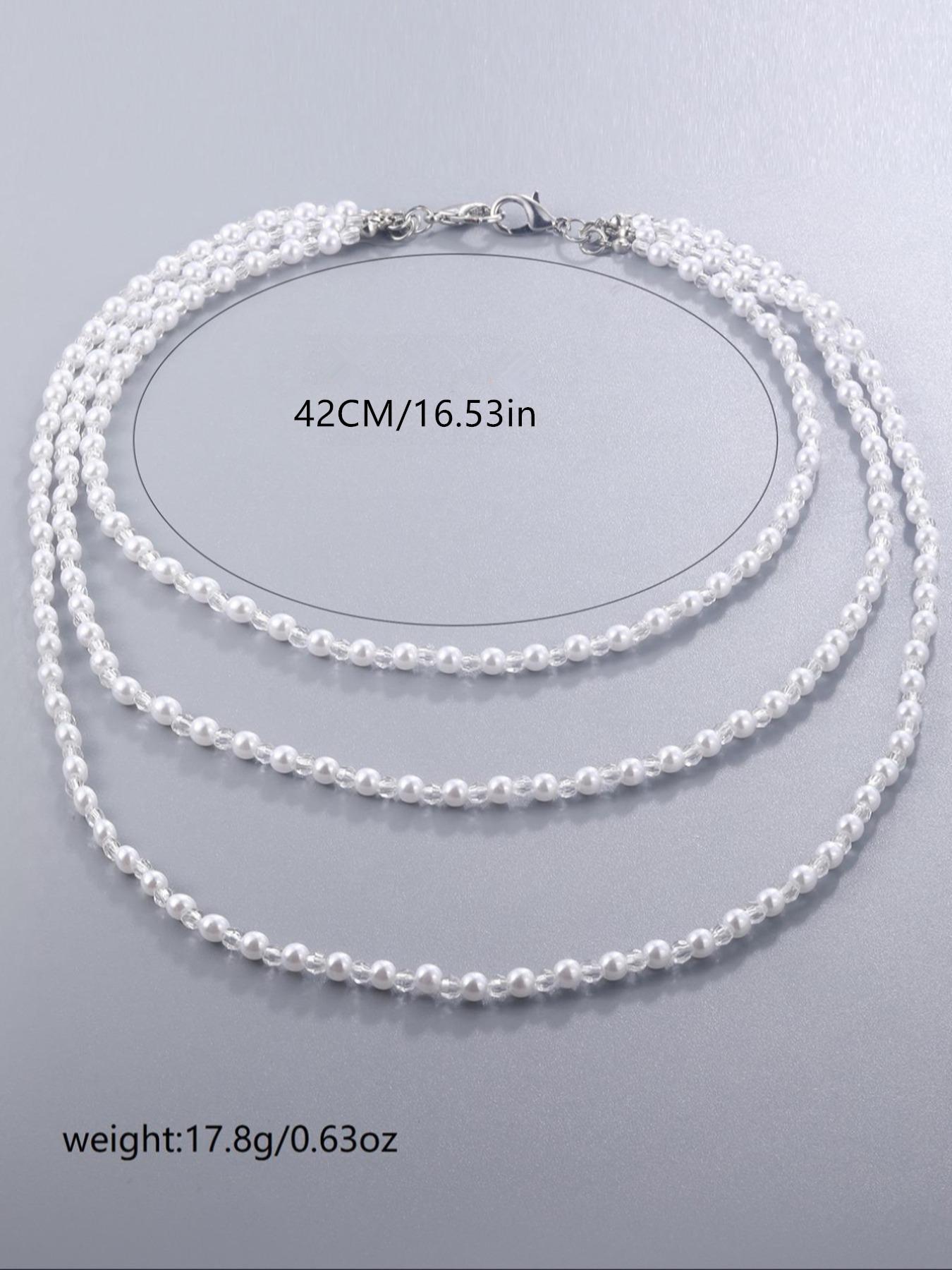 Women's Elegant Faux Pearl Decorated Tiered Layer Arm Chain, 2024 New Style Exquisite Trendy Arm Chain, Fashionable Body Jewelry for Party Decoration, Maximalist Jewelry
