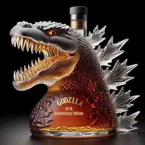 Monster-inspired large-capacity whiskey decanter in Godzilla style, home decoration, party gift, highly recommended