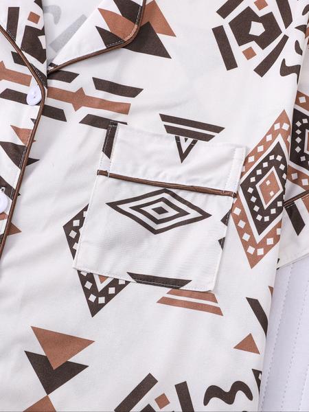 Women's Button Up Shirt & Shorts Pyjama, Casual Comfy Short Sleeve Top & Shorts PJ Set, Ladies Sleepwear for All Seasons, Loungewear, Pajamas