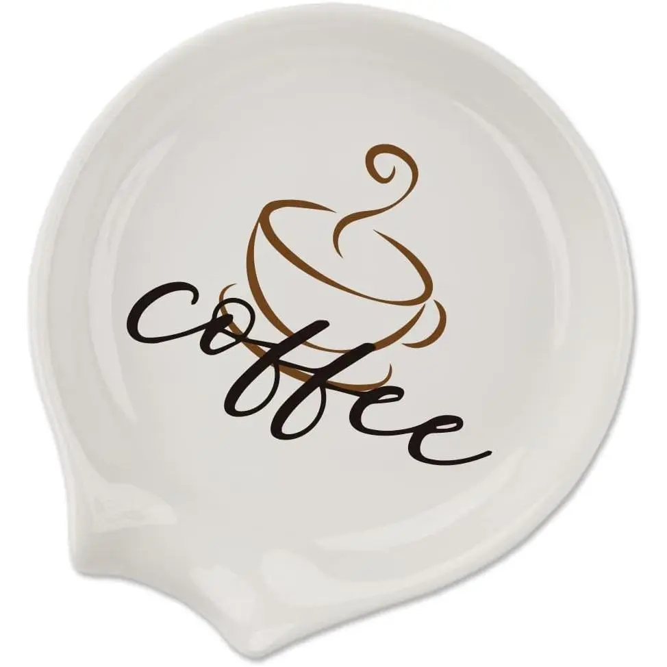 Coffee Spoon Rest, Engraved Cute Counter Spoon Holder Funny   Bar Coffee Station Table Accessories Décor,  for Coffee Lovers Girlfriend Wife Husband Anniversary