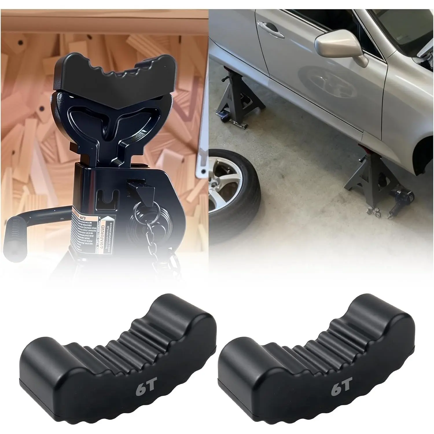 2 count 6 Ton Jack Stands Pads for Secure Lifting,Non-Slip Rubber Floor Jack Pad with  Shock Absorptionn,Jacks Pads for Floor Jacks  Accessories for  Repair