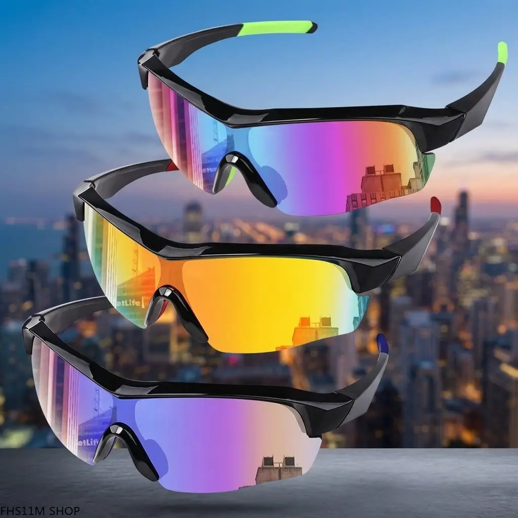 3pcs Active Sports Sunglasses - Anti-Glare, UV400 Protection, Ultra Light - Unisex Gorpcore Aesthetic Eyewear for Cycling, Driving - Summer Essentials High Performance Sport & Outdoor Gear