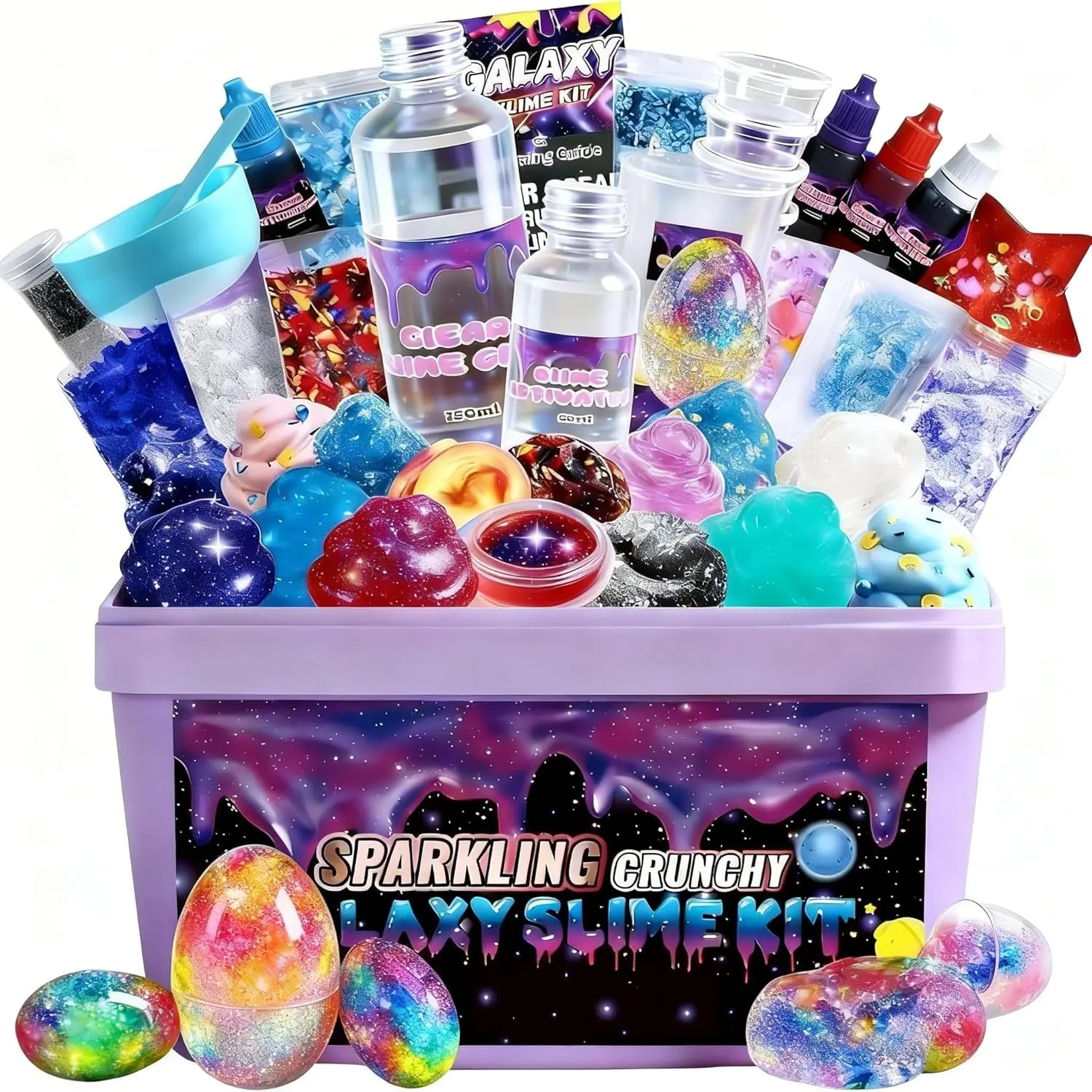 Mini Galaxy Slime Kit for Kids 6-12, 10-12 Years, DIY Sensory Slime Clay & Dough, Space Themed Gifts, Cosmic Arts & Crafts Toy for Creative Play, Diy Slime Set