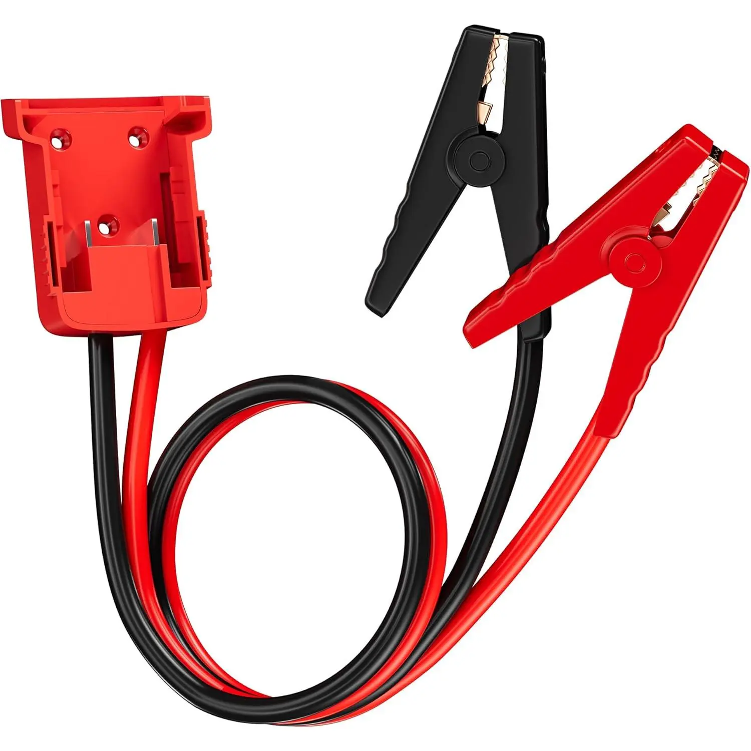 Jumper Cable Alligator Clips with 18V Battery Power Wheel Adapter, 2FT 8AWG Silicone Wire Car Battery Jumper Cable for Jump Starting Car Tool Battery