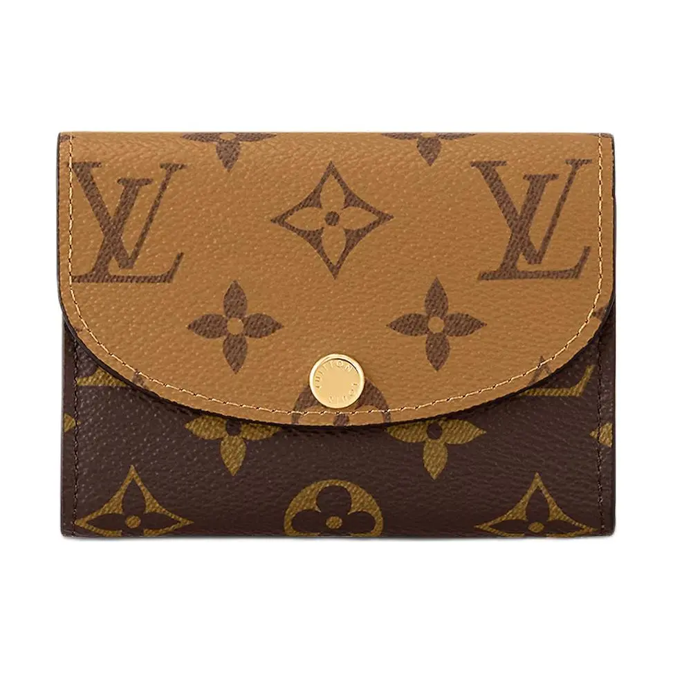 Louis Vuitton Rosalie Monogram Reverse Coated Canvas Fold-Over Men's Flip-Fold Wallet, Brown, Fold-Over Men's Wallets