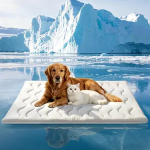 2026 Upgrade Dog Cooling Mat, 36"×23" Thicken Waterproof Q-MAX>0.4 Summer Dog Crate Pad with Ice Cool & Arc-Chill Cool Fiber, Washable Portable Self-Cooling All-Season Pet Bed Mat for Dogs & CatsGift.