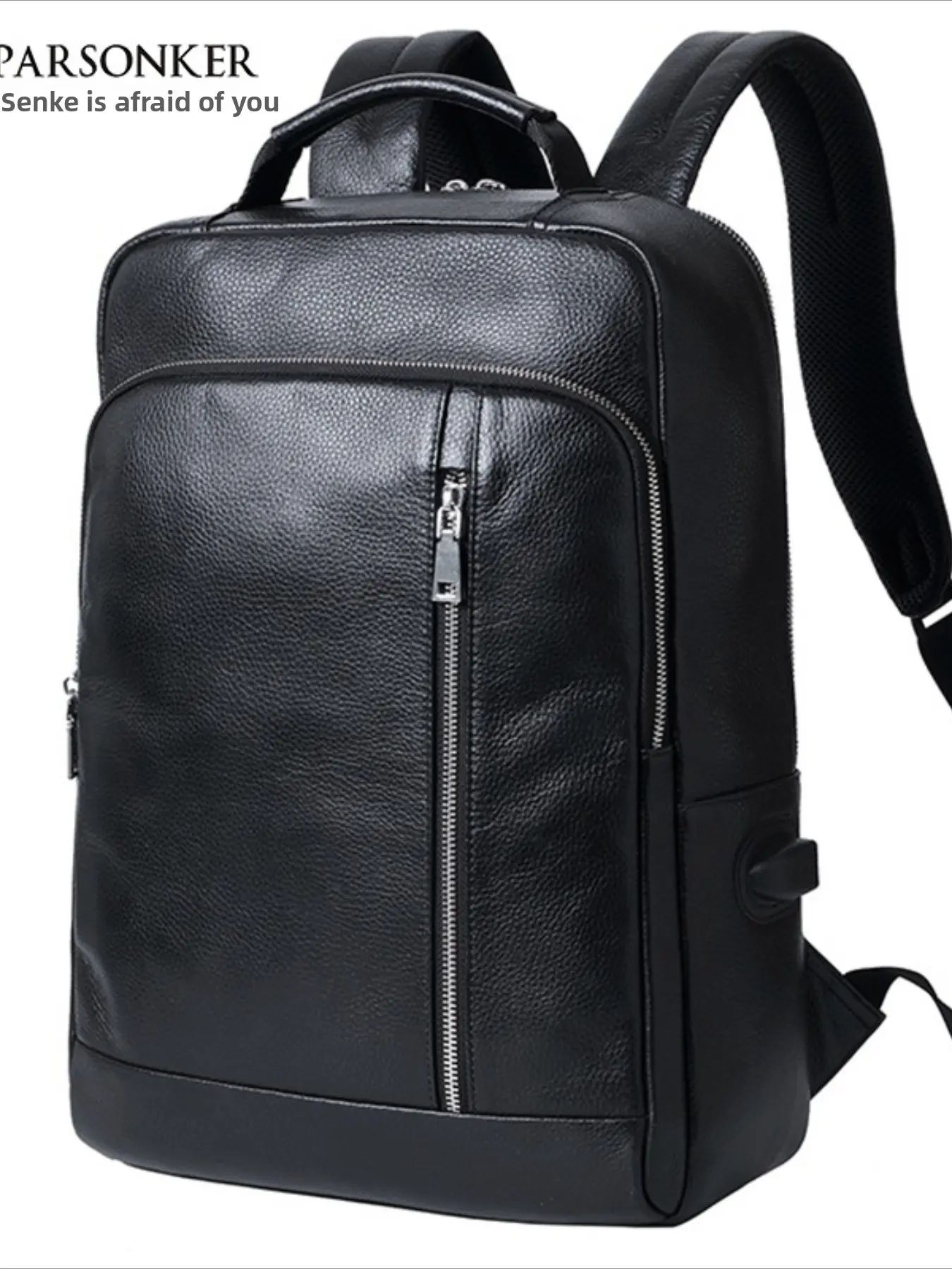 Leather men's backpack first layer cowhide young fashion bag large capacity manufacturer vertical backpack