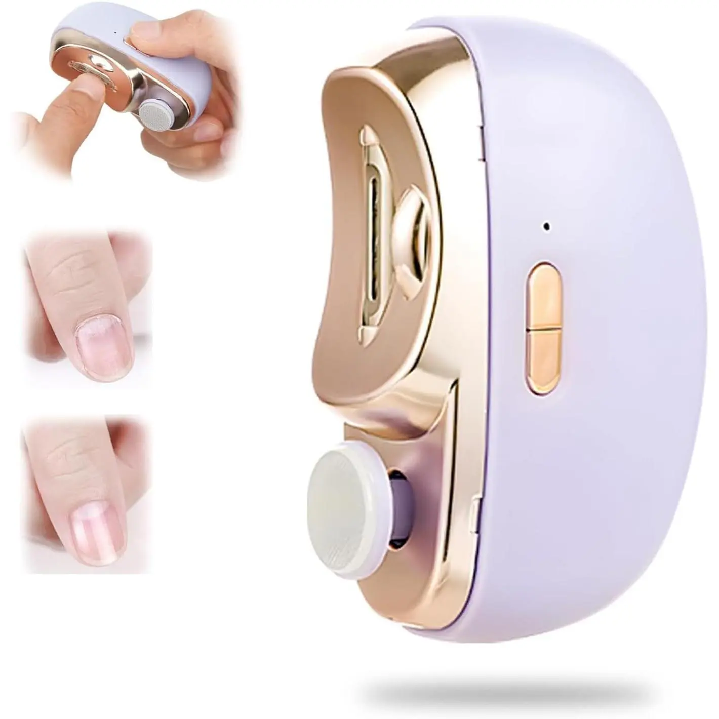 Electric Nail Clipper, Electric Nail Clippers for Seniors, 2026 2 in 1 Multifunctional Electric Nail Trimmer for AdultsKids with Polishing and 2 Speeds (Purple)