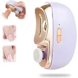 Electric Nail Clipper, Electric Nail Clippers for Seniors, 2026 2 in 1 Multifunctional Electric Nail Trimmer for AdultsKids with Polishing and 2 Speeds (Purple)