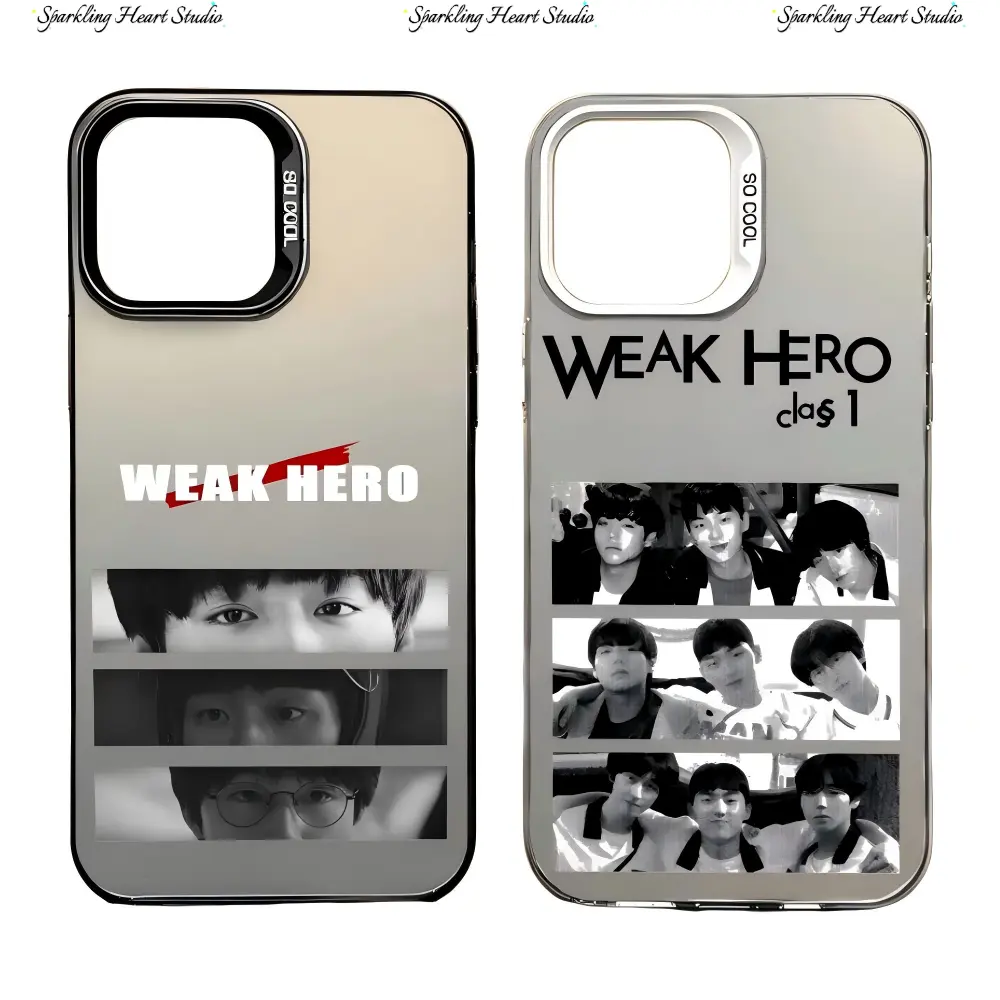 Fashion Weak Hero Class 2 Phone Cases For iPhone 17 16 15 14 13 12 Promax Pro Plus Air Black White Pink IMD Anti-Drop Cover Trendy Luxury Aesthetic Shells Daily Accessory Gift