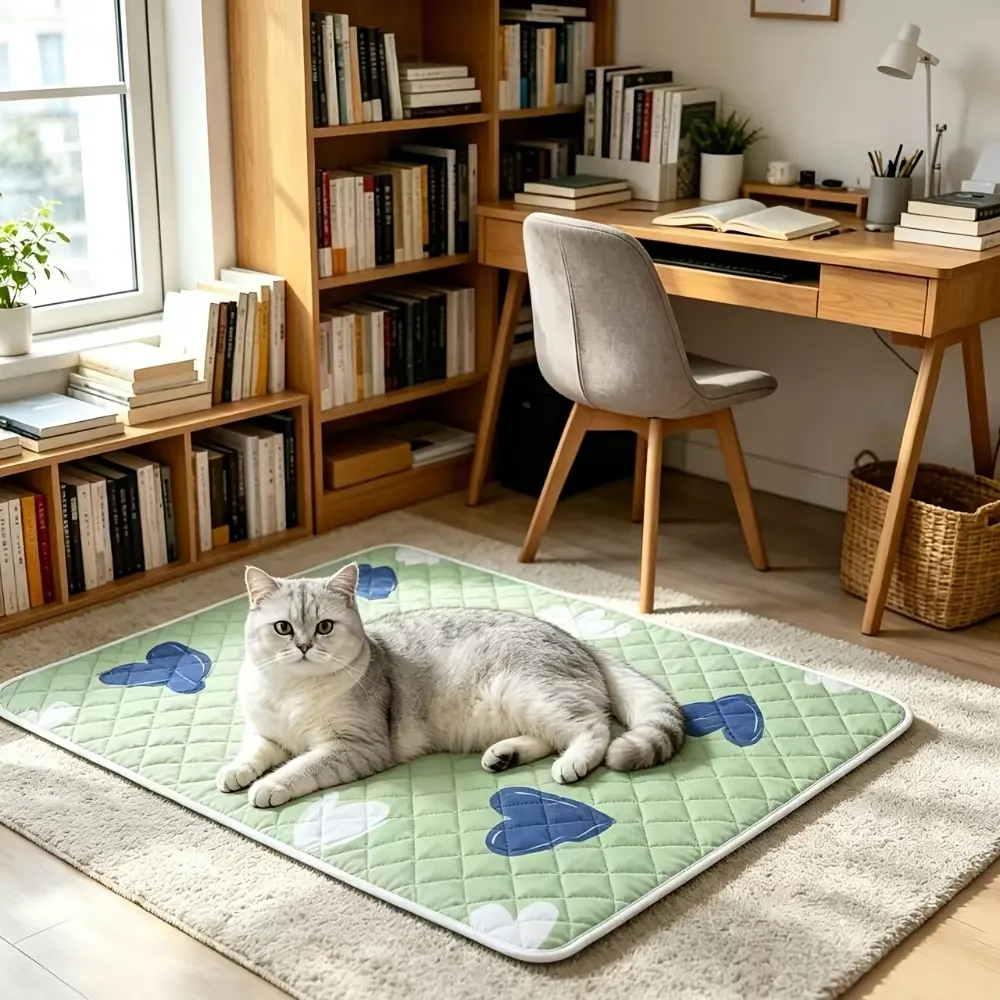 [2026 Ice Upgrade] Super Large Pet Ice Mat Dog Mattress Cat Mattress | Recommended by 98 countries and pet experts | Dog and cat cooling mat, sweat-absorbing fabric breathable mesh bed | Polyester fiber - keep your cat and dog cool and comfortable Home
