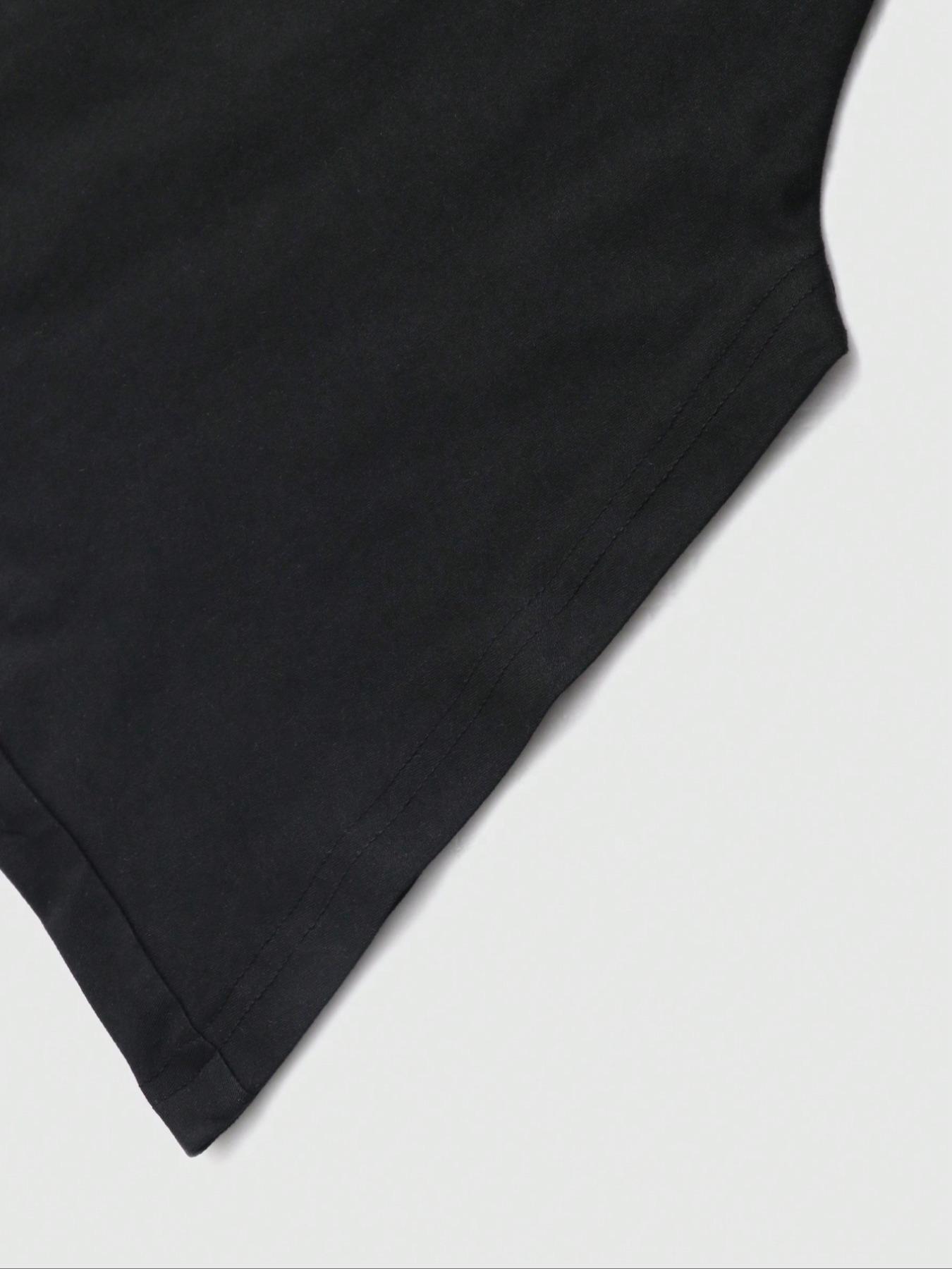 Men's Mysticism Letter & Figure Print Drop Shoulder Graphic Tee, Regular Fit Casual Streetwear Looks Fashion Soft Comfy Half Sleeve Round Neck T-shirt for Summer, Menswear for Daily Wear