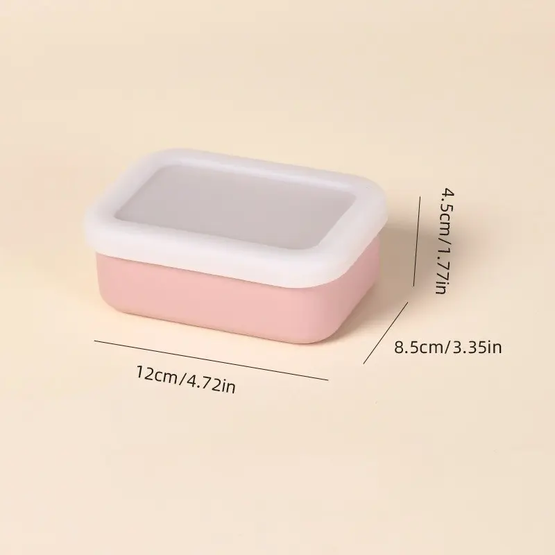 Food Storage Container with Silicone Lid, Waterproof Freezer Box, Fashion Kitchen Tool, Food-Grade Material, Microwave Safe