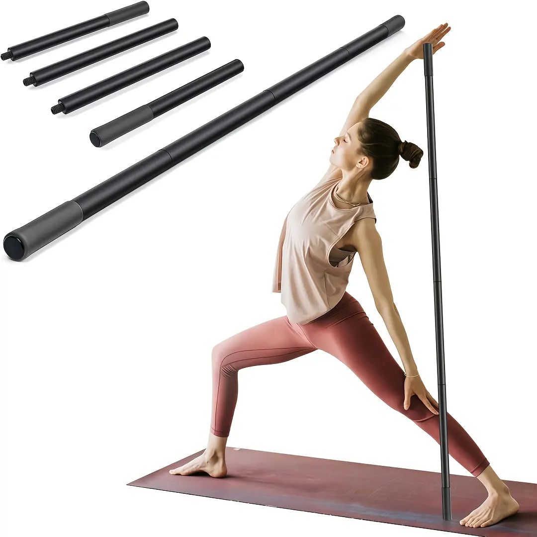 Adjustable Yoga Stick Stretching Bar, Durable Sturdy Stretch Device For Flexibility Training, Pilates, Physical Therapy & Balance Fitness.
