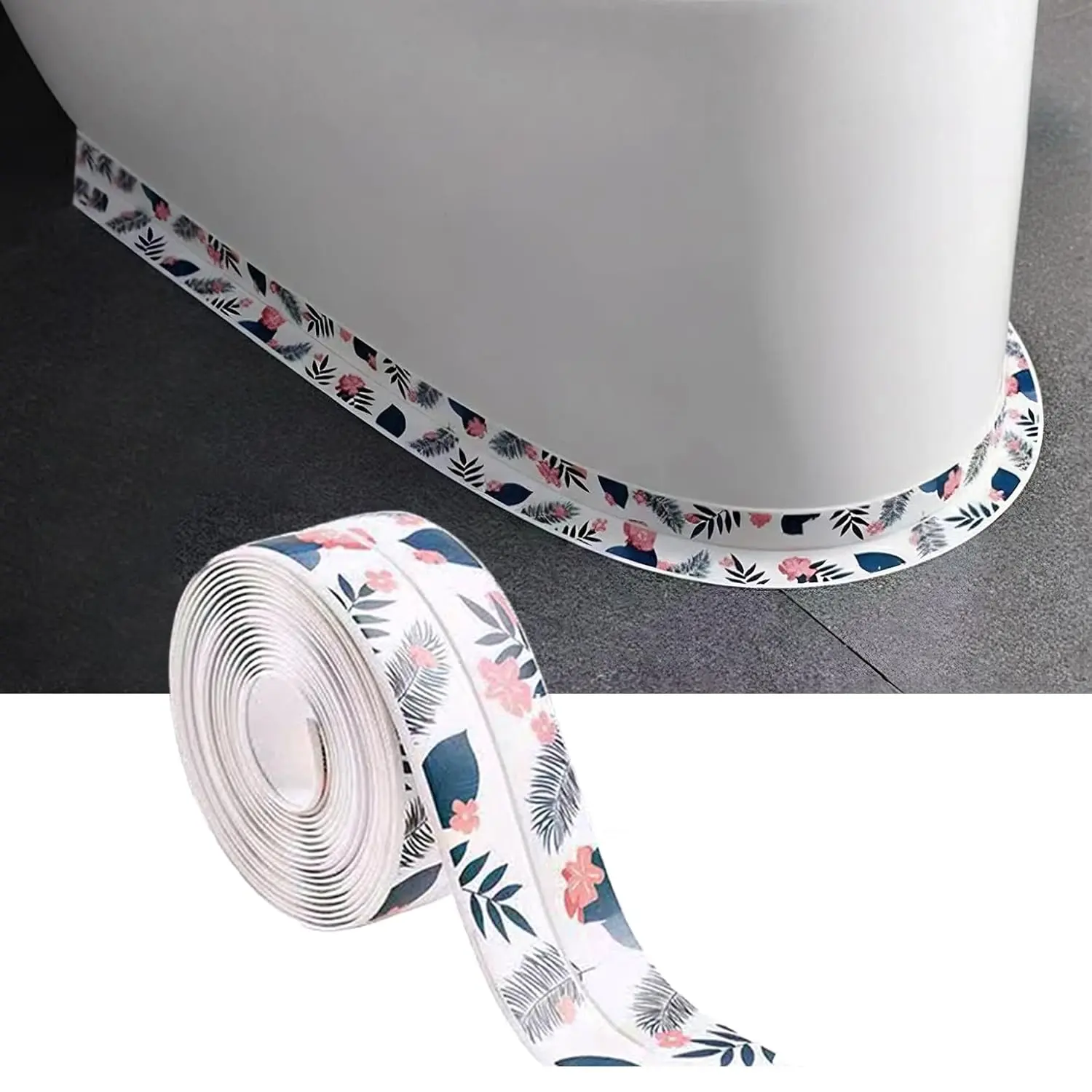 Self Adhesive Sealing Tape, Bathroom  Sealing Strip, Traditional Sealant Substitute, Suitable for Kitchen, Bathtub, Bathroom, Wall Corner, Decoration and Renovation (C, 1.5" x 10Ft)