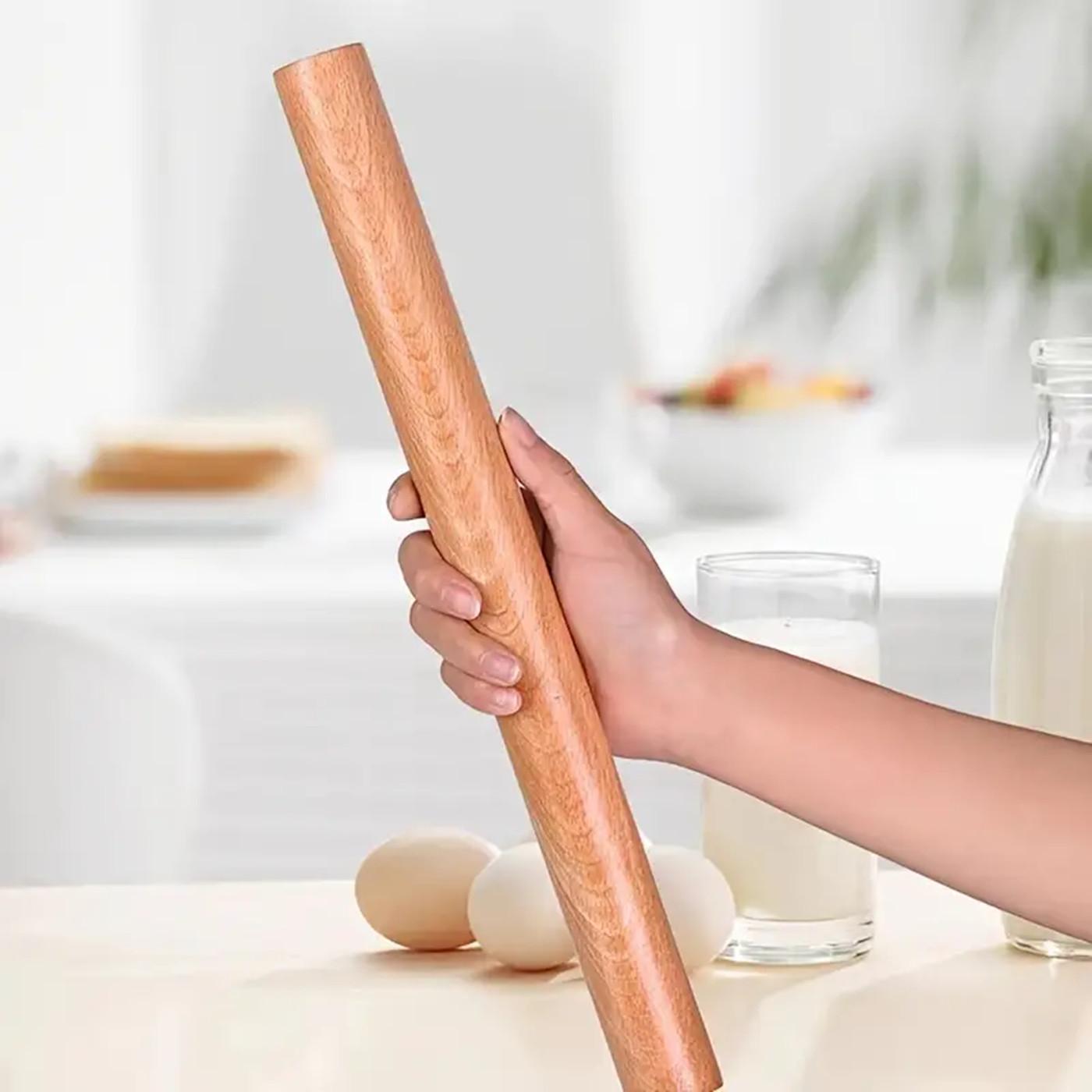 Solid Wood Rolling Pin for Dumpling and Noodle Making, Kitchen Baking Tool for Pressing and Shaping Dough, Perfect for Cooking Enthusiasts, Baking Supplies