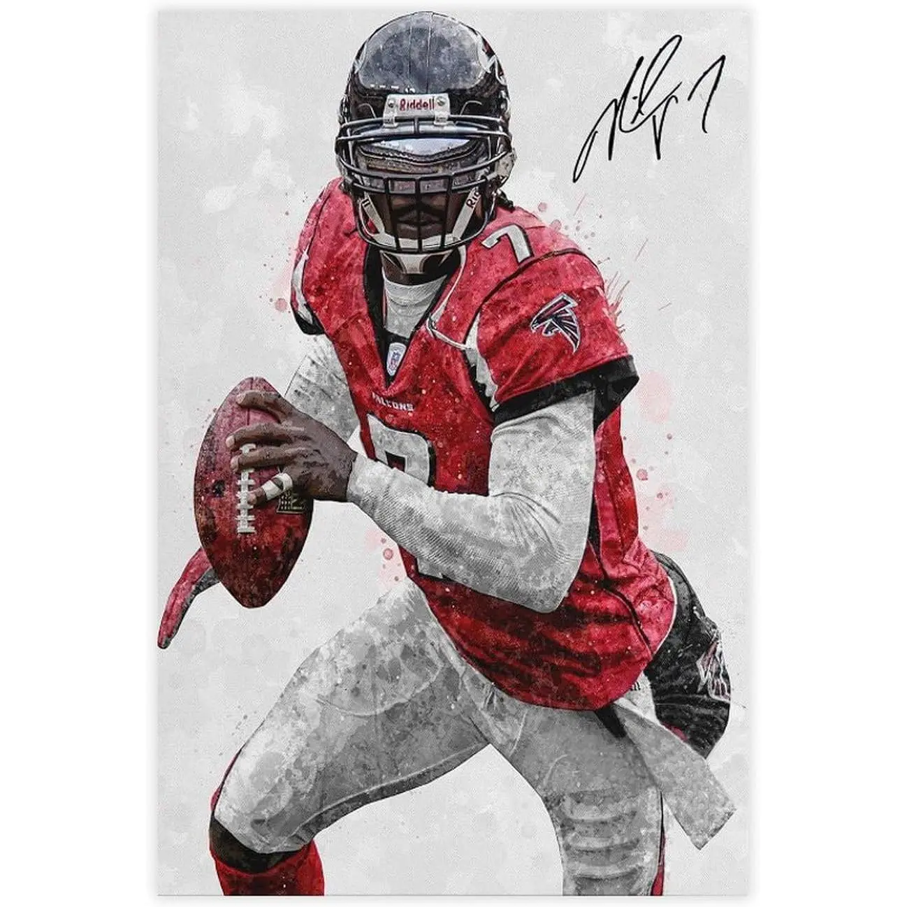 Michael Vick Sports Star Canvas Poster Print, Home Decor Artwork for Bedroom, Office Wall Decor Gift
