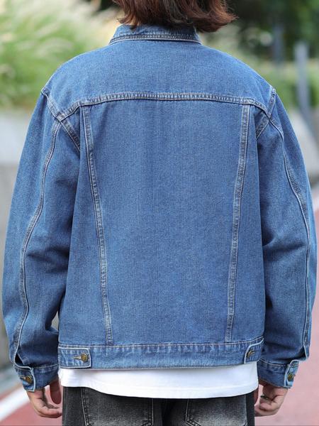 Men's Denim Jacket Coat, Casual Fashion Outerwear, Stylish Design for Daily Wear & Outdoor Activities, Perfect Fit for Spring & Fall Seasons