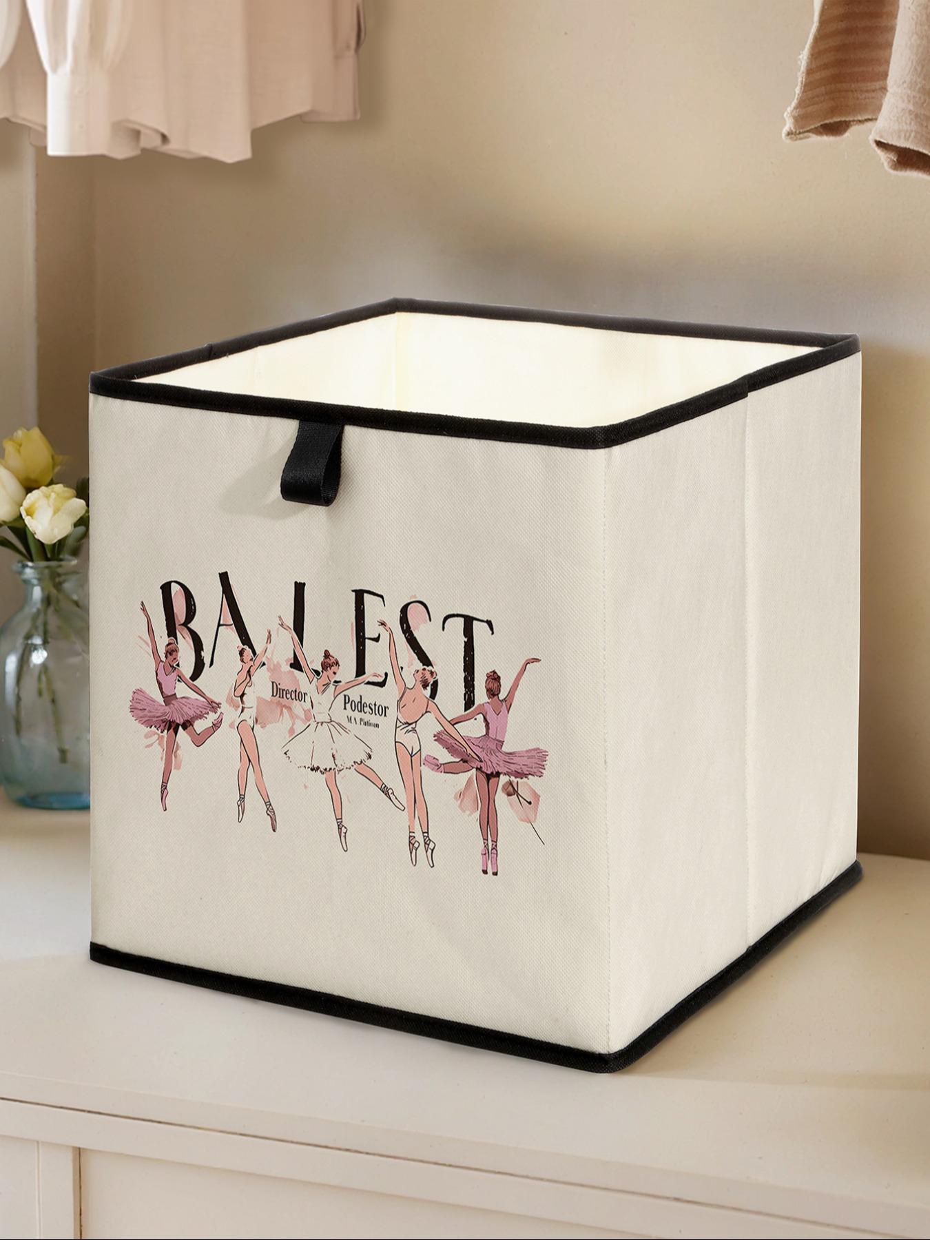 Dancing Girls Print Open Storage Box, Stackable Drawer Organizer, Durable Multi-Functional Design for Home Dorm Room Organization