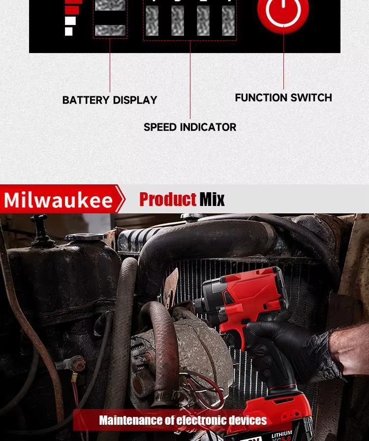 Milwaukee FIW212 M18 18V Cordless Impact Wrench 500Nm Brushless Motor with Battery Kit for Car Maintenance, Construction & Furniture Assembly  Specialty Hand Tools