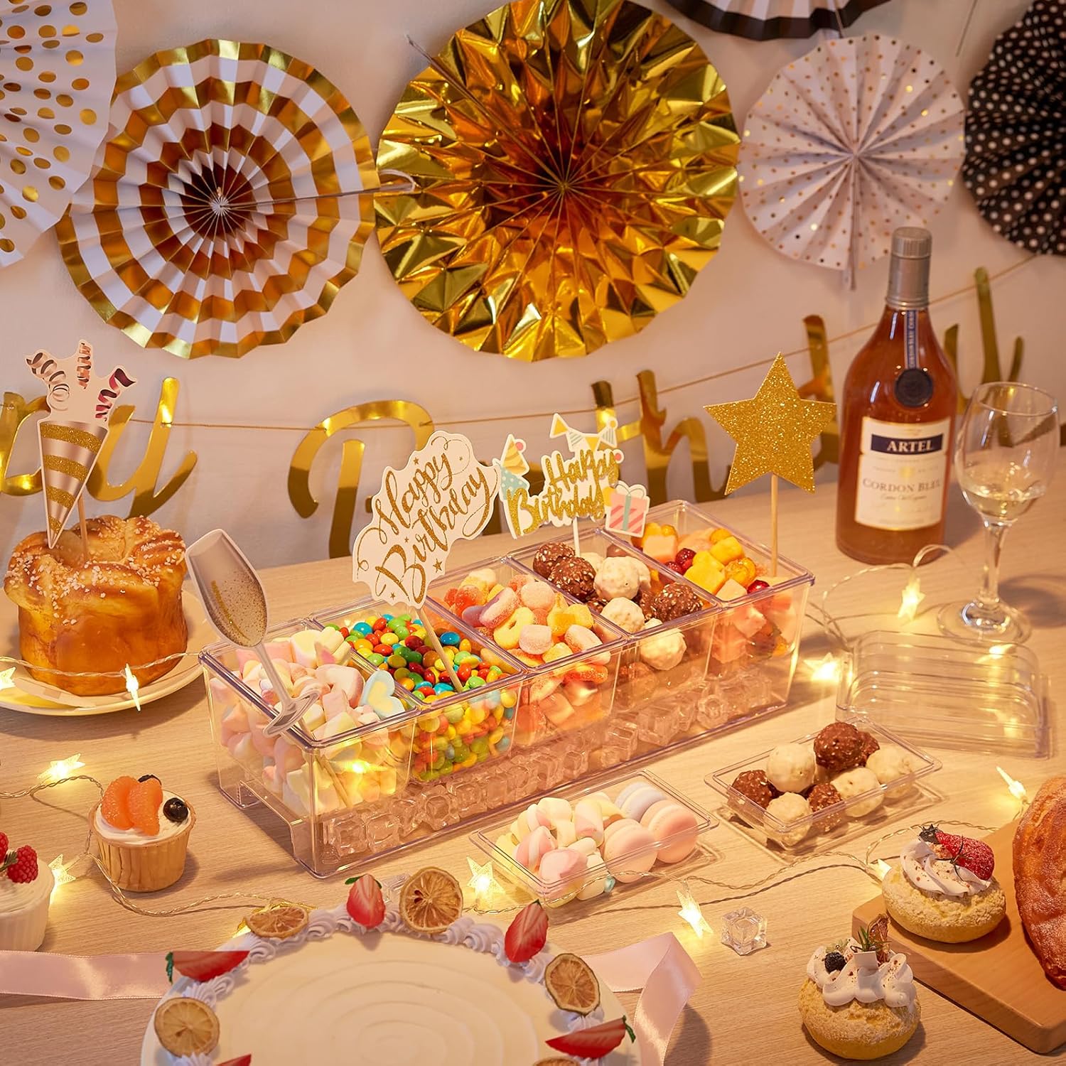 Storage Boxes, Chilled Condiment Racks, Trays with Individual Lids and Removable Plates, Fruit and Candy Boxes, Condiment Trays for Bar Accessories, Fruits, Salads, Burritos, Party Decorations, Kitchen Appliance.