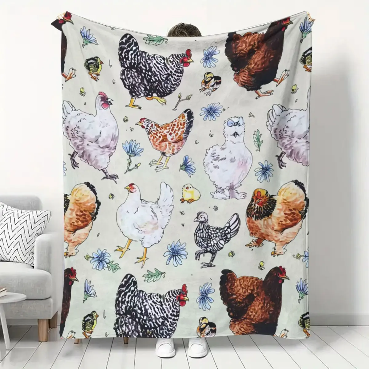 Modern Geometric Pattern Blanket, Soft Warm Knitted Polyester, Multi-Purpose for Sofa Office Camping Travel, Cozy Flannel Wool Throw