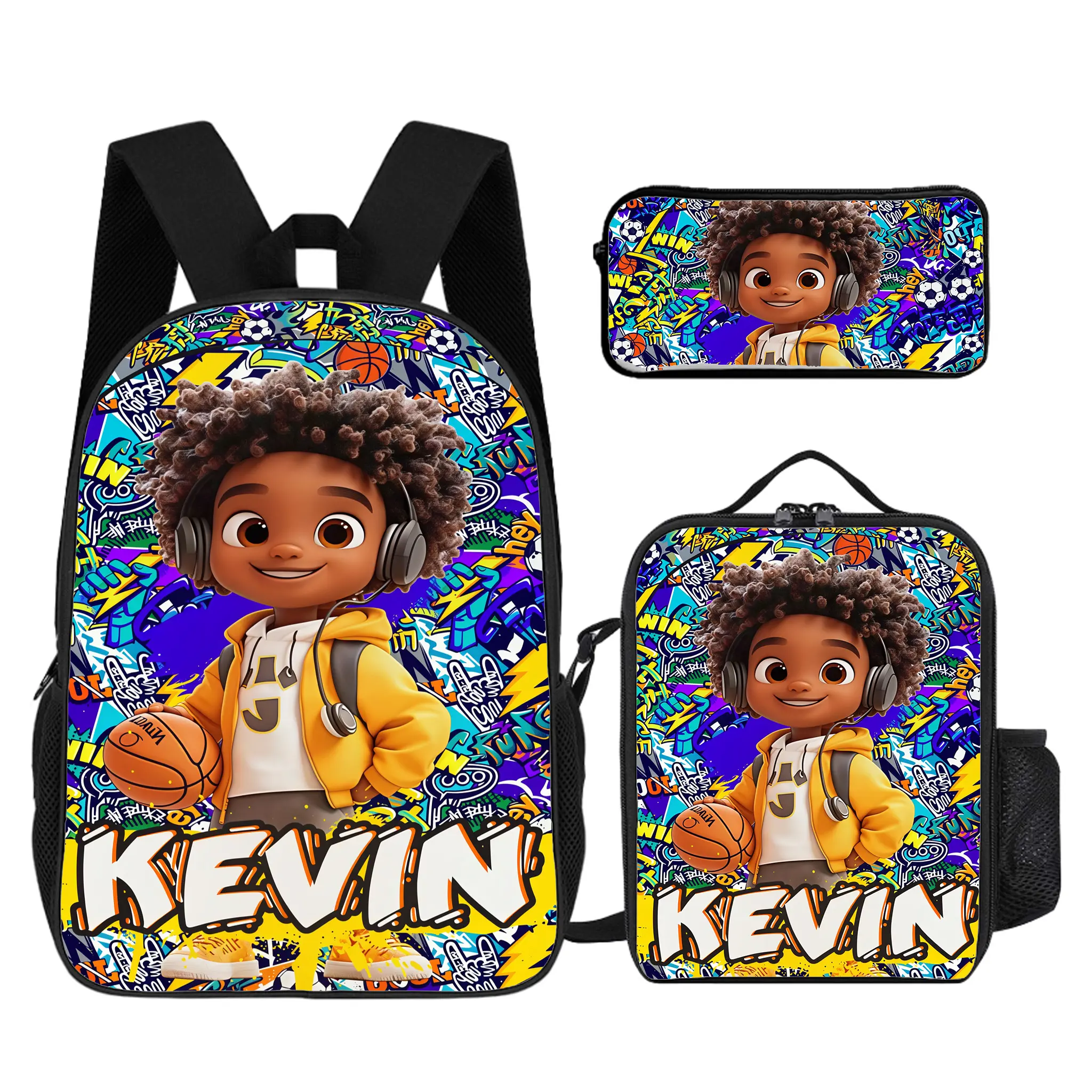 Back To School Black Afro Boy Backpack Set, Custom Name Addable Casual Backpack For Boys. Lightweight Multi-Pocket Design, Practical Daily Study And Travel Bag For Children.   # TikTokMadeMeBuyIt # BoysCustomBackpack # AfroBoyAccessorySet # KidSchoolPack