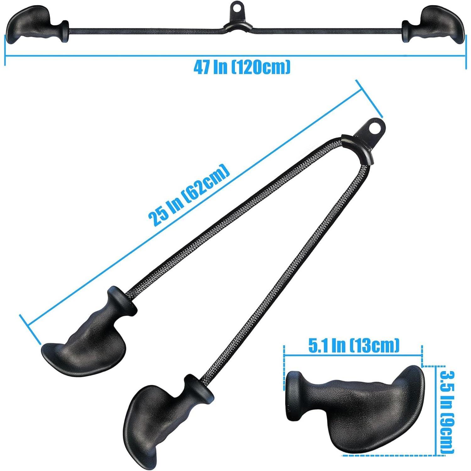 Tricep Rope Pulldown Attachments, Upgraded 27 32 40 &  Inch Extra Long Triceps Rope  Attachments for Gym, LAT Pull Down Bar for  Machine, Tricep Workout  Attachments
