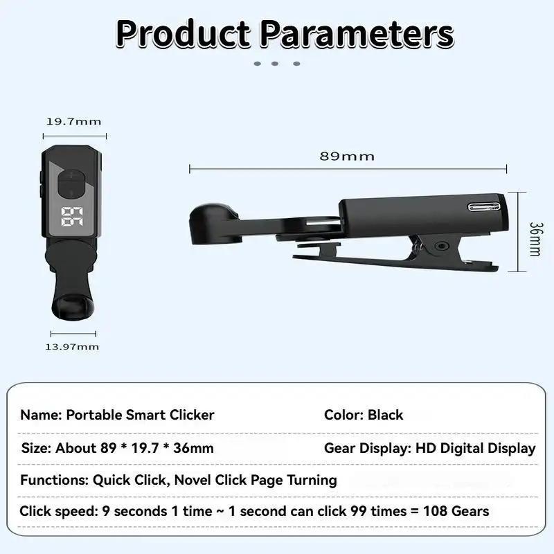 Rechargeable Automatic Clicker – Screen Tap Simulator for Android & iOS Auto Tapper for Live Broadcast Likes, Gaming & Rewards – Portable Smart Trigger