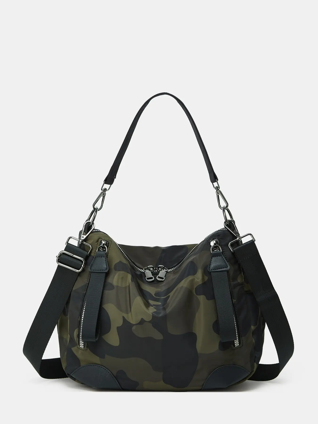 New Nylon Drawstring Shoulder Bucket Bag, Hong Kong Style Versatile Camouflage Large Capacity Casual Crossbody Bag for Women Casual Bags