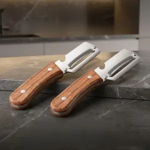 2PCS Kitchen Multi-Function Stainless Steel Thickened Fruit Peeler Knife for Sugar Cane and Pineapple Skin Removal Special Tool TF