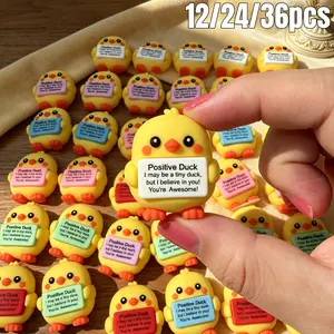 Mini Duck Figurines - Cute Duck Design 12/24/36pcs Inspirational Positive Gifts for Emotional Support | Adorable Desk Decor & Perfect for Halloween, Thanksgiving & Christmas | Thoughtful Stocking Stuffers for Family, Friends & Colleagues