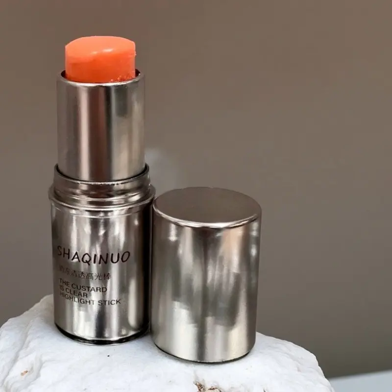 1Pc Brightening Cream Modifying Stick Modifying Shadow Fine Glitter Highlight Stick 3D Three-dimensional Moisturizing Hydrating Natural Styling Blush Multifunctional Cosmetics