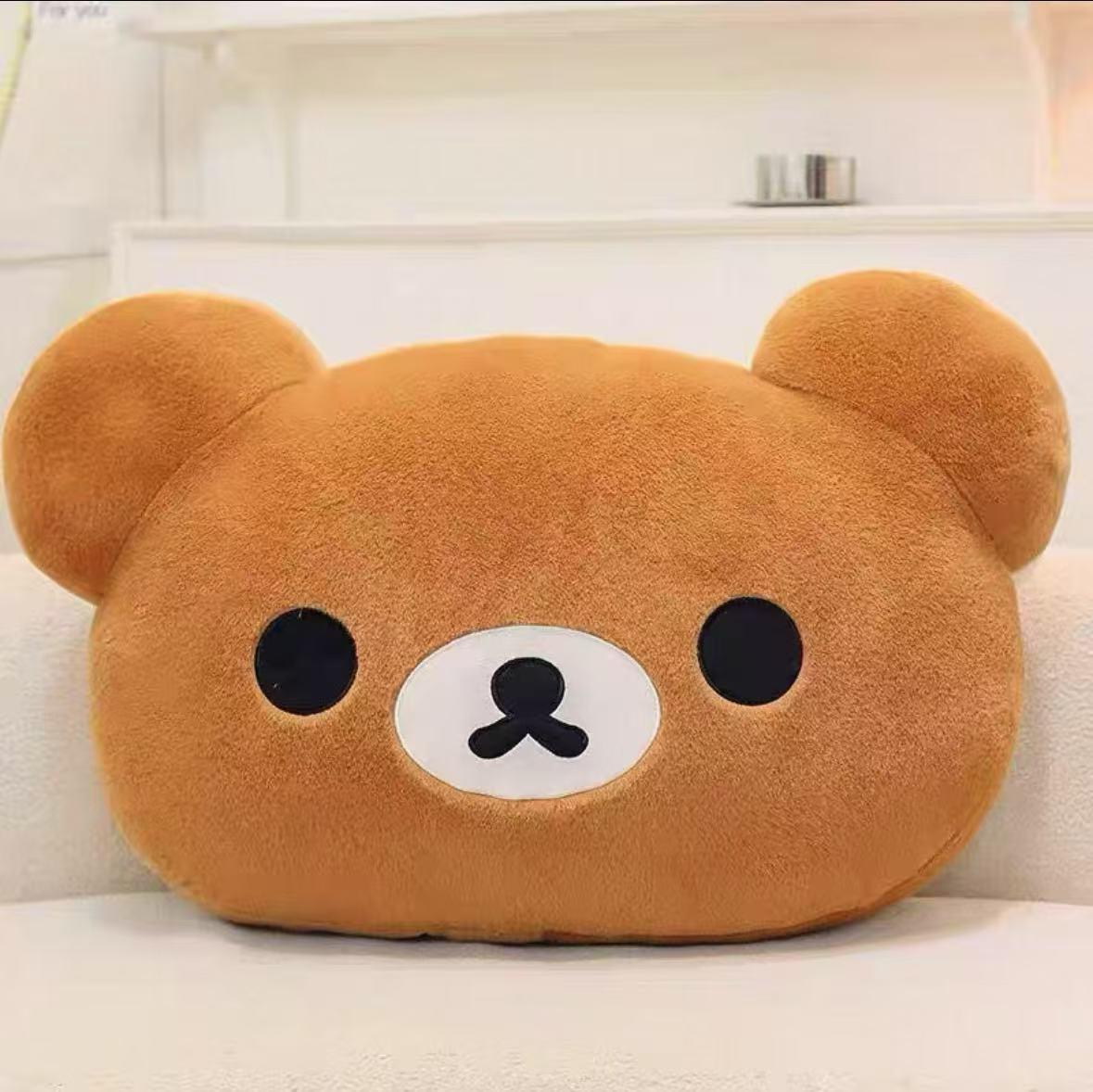 Cute Rilakkuma Plush Warm Hand Pillow Cartoon Bear Peluche Stuffed Toy Soft Cushion Birthday Gift
