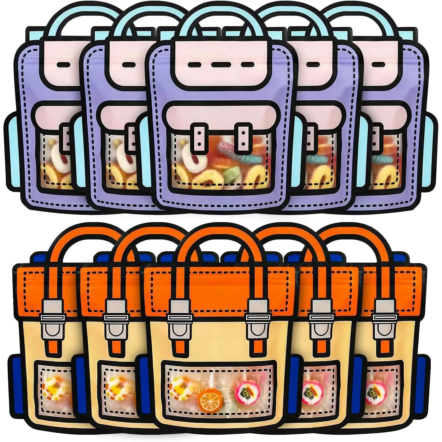 30 count Bulk  Goodie Bags for  Birthday Party, Small  Party Favor Bags with Stand-up Bottom, Grip Seal Students Cute  Snack Candy Bags for  to School, Classroom, Travel