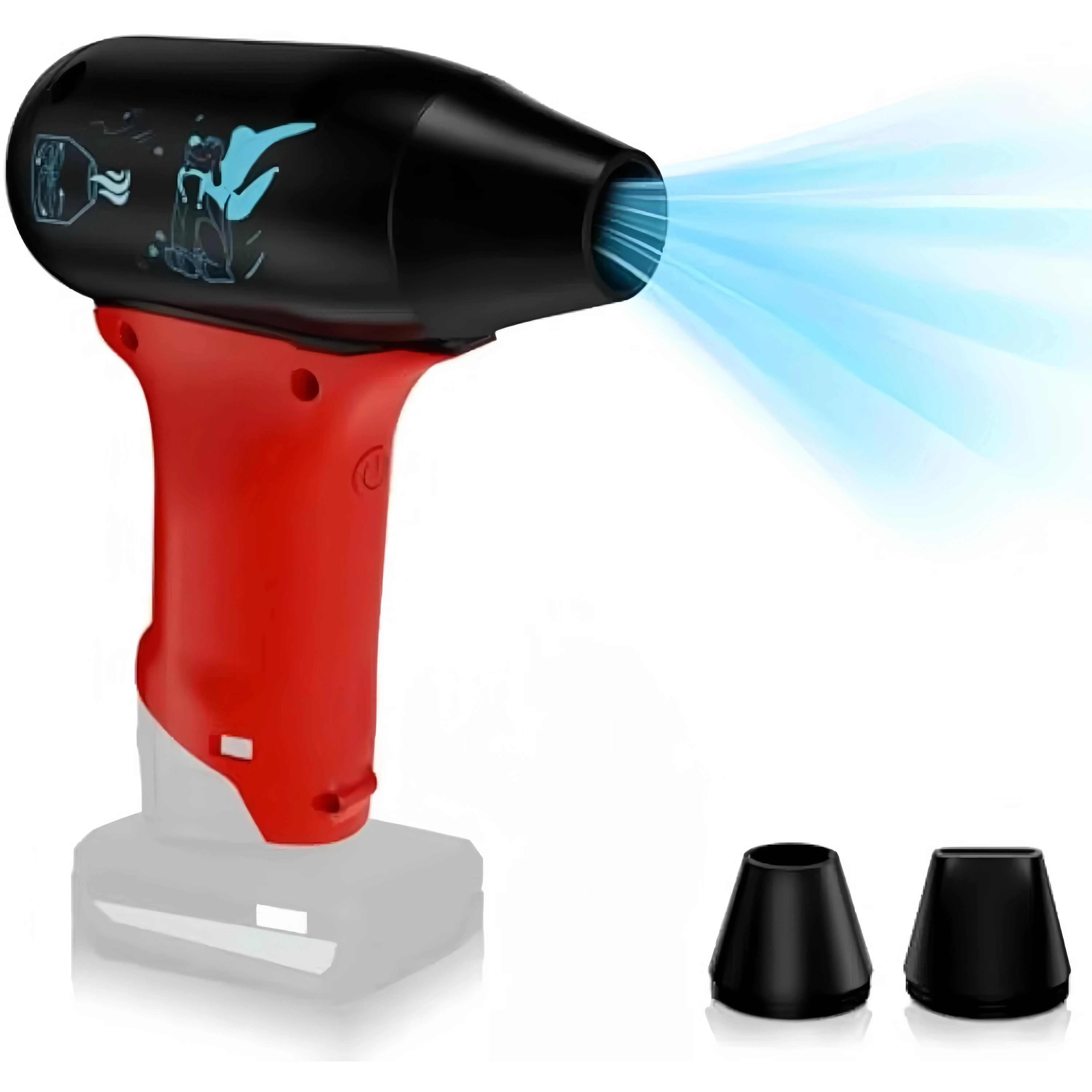 for Milwaukee for M12 12V Lithium Battery-Powered Jet Dry Blower - 3-Gear Adjustable Air Duster for Computer, Grills, Door, Outdoor Furniture, Workshop Tools (No Battery)
