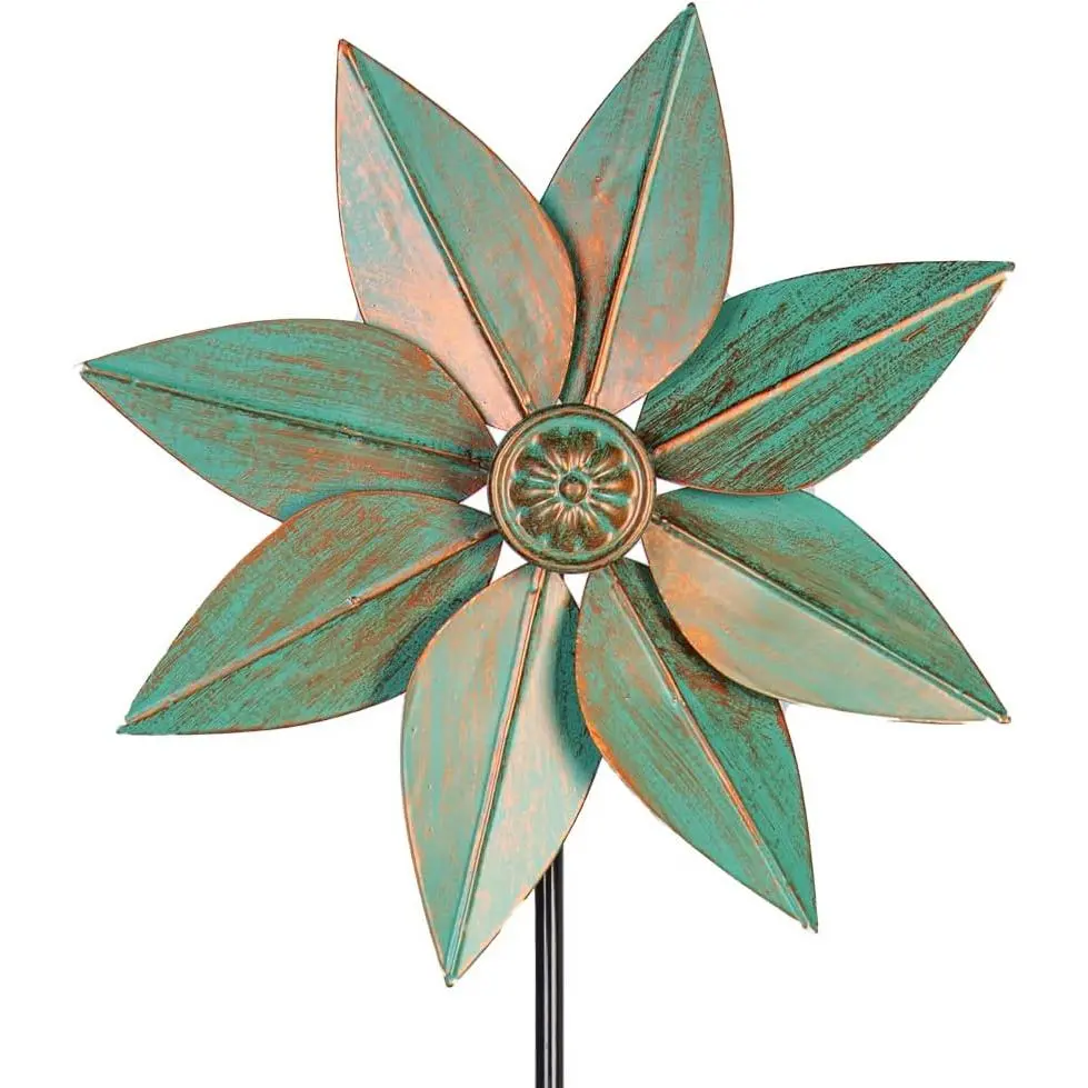Pinwheels for Yard and Garden, 38 Inches Metal Kinetic Wind Spinner for Outdoor Garden Patio Yard Decor